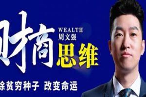 2023周文强课程财商思维财道演说之道总裁运营周子视频教程全集新
